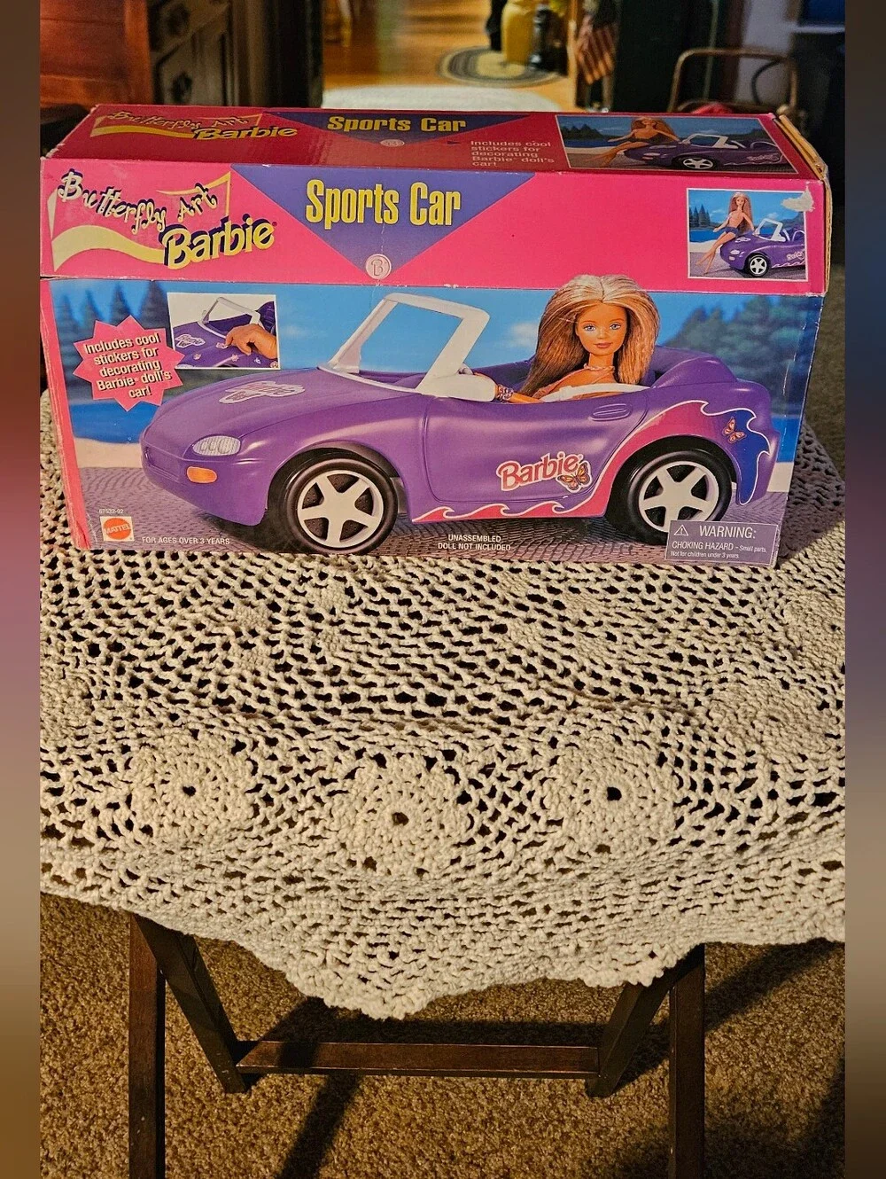 Barbie Purple 1998 Butterfly Art Sports Car